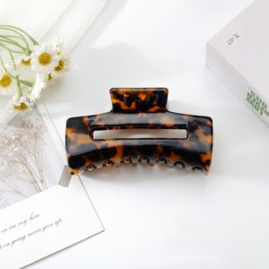 Tortoiseshell acetate hair claw clip, front view